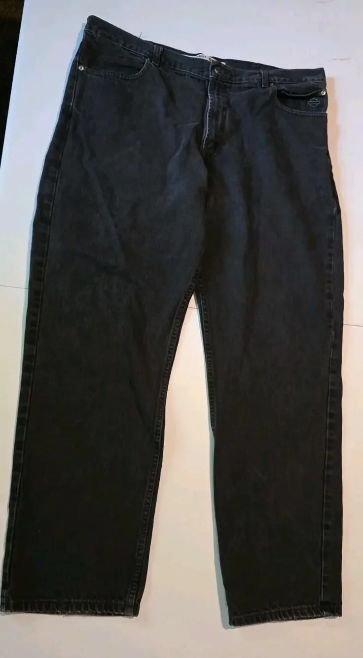 Harley-Davidson Traditional Black Denim Jeans Mens Size 40/32